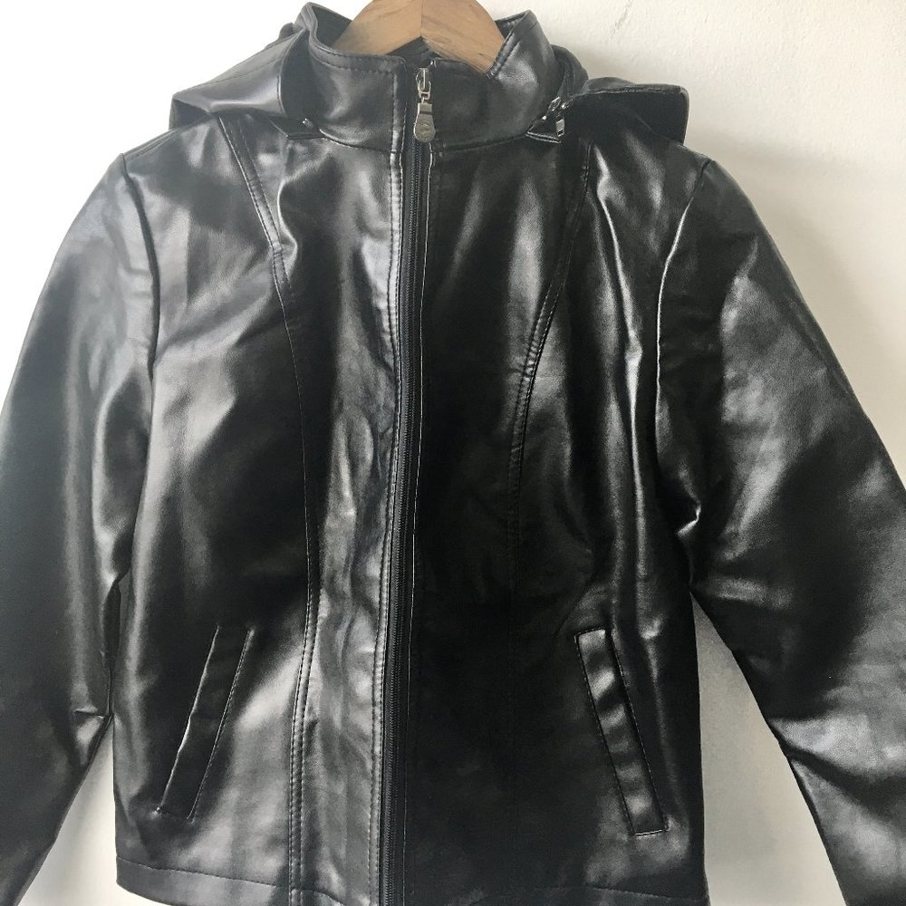 R ROSSO BLACK AND GOLD LEATHER JACKET